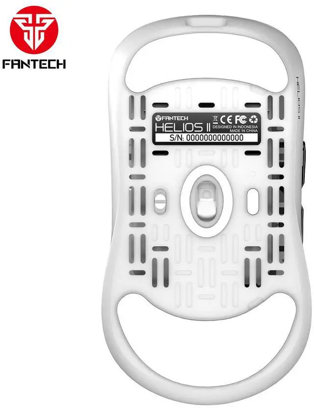 Alt view image 6 of 7 - FANTECH ARIAHELIOS II XD3V3 COMPX-1K White Gaming Mouse - 55g,70Hours Battery Life,Pixart 3395 Sensor,Tri- Mode Connectivity,6 Buttons,Ergonomic Design for PC/Computer(White)