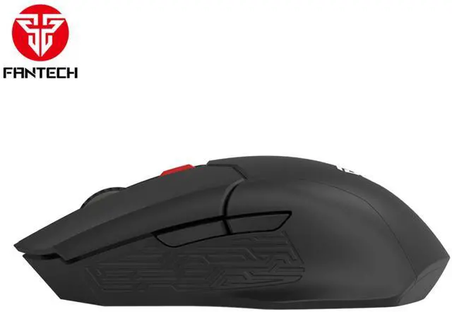 Alt view image 2 of 4 - FANTECH RAIGOR II WG10 Black Gaming Mouse - 2400DPI, 2.4GHz, 2400DPI, Silent Clicks, PixArt 3212 Sensor, 6 Buttons,Huano 3M Switches,Ergonomic Design for PC/Computer(Black)
