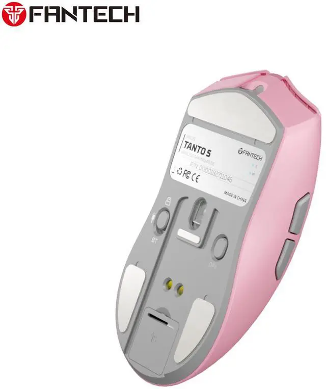Alt view image 7 of 7 - FANTECH TANTO S WG13S Pink Gaming Mouse - 26000DPI, 2.4GHz Tri-mode Connectivity, 44Hours Battery Life,Supports RGBCharging Dock,Pixart 3395 Sensor, Supports 8K Polling Rate(Pink)