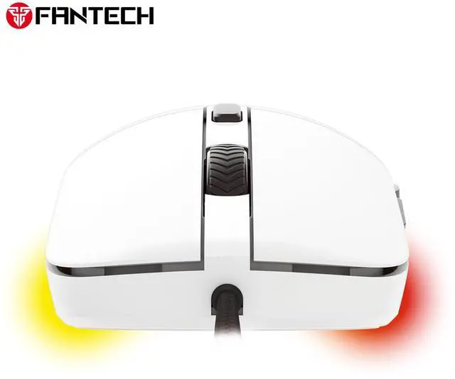 Alt view image 4 of 4 - FANTECH KANATA VX9S White Wired Gaming Mouse, 7200 DPI Adjustable, 6 Buttons,Ambidextrous DesignRGB Lighting, Ergonomic Design for PC/Computer (White)