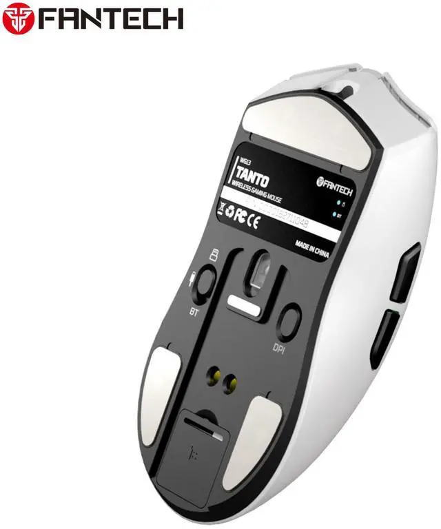 Alt view image 4 of 6 - FANTECH TANTO WG13 Wireless Gaming Mouse - 26000 DPI, Tri-Mode (BT5.0/2.4G/Wired), 58g Ultra-Light, PixArt PAW3395, 44Hr Battery(White)