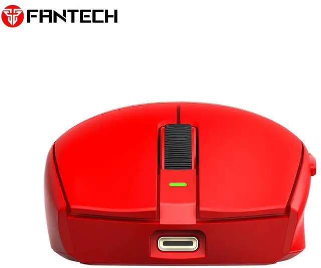 Alt view image 5 of 6 - FANTECH ARIA II XD7V2 Red Gaming Mouse - 53g,70Hours Battery Life,Pixart 3395 Sensor,Tri- Mode Connectivity,Ultra-Grippy coating,,Ergonomic Design for PC/Computer(Red)