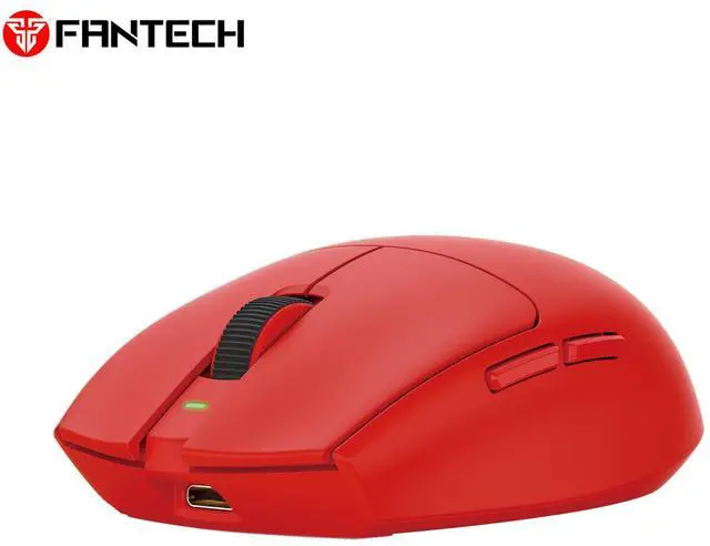 Alt view image 2 of 6 - FANTECH ARIA II XD7V2 Red Gaming Mouse - 53g,70Hours Battery Life,Pixart 3395 Sensor,Tri- Mode Connectivity,Ultra-Grippy coating,,Ergonomic Design for PC/Computer(Red)
