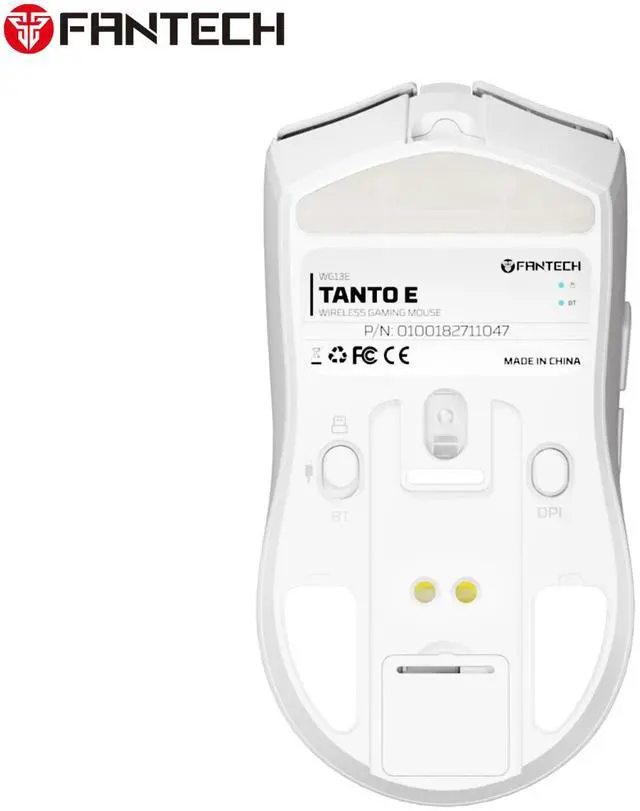 Alt view image 6 of 7 - FANTECH TANTO EWG13E Black Gaming Mouse - 12000DPI, 2.4GHzWireless Connection, Huano Transparent Green Shell White Dots,45Hours Battery Life,Supports RGBCharging Dock,Pixart 3311 Sensor(White)