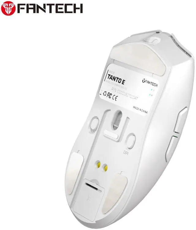 Alt view image 7 of 7 - FANTECH TANTO EWG13E Black Gaming Mouse - 12000DPI, 2.4GHzWireless Connection, Huano Transparent Green Shell White Dots,45Hours Battery Life,Supports RGBCharging Dock,Pixart 3311 Sensor(White)