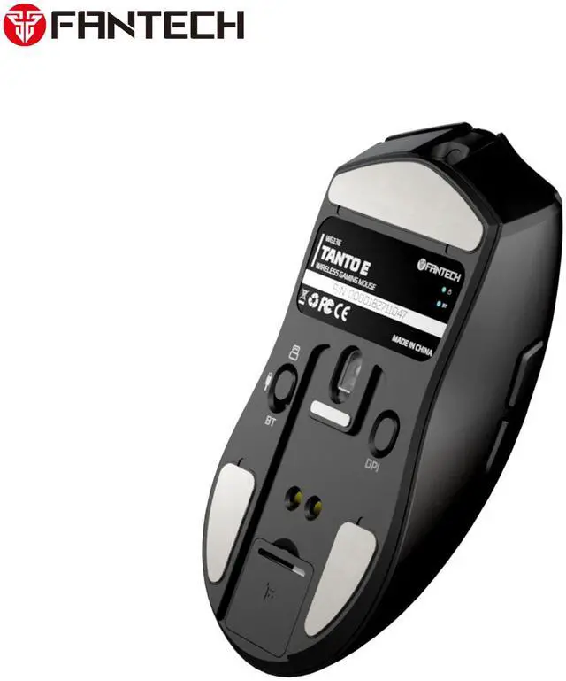 Alt view image 7 of 7 - FANTECH TANTO EWG13E Black Gaming Mouse - 12000DPI, 2.4GHzWireless Connection, Huano Transparent Green Shell White Dots,45Hours Battery Life,Supports RGBCharging Dock,Pixart 3311 Sensor(Black)