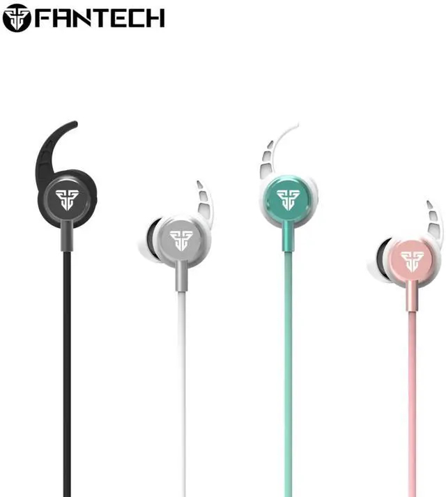 Alt view image 2 of 4 - FANTECH TEG3 Wired Pink Earbuds,Tangled-free,Lnline Control,Magnetic Design,Built-in Microphone,Ergonomic FIt Design,Noise Isolation,Pink