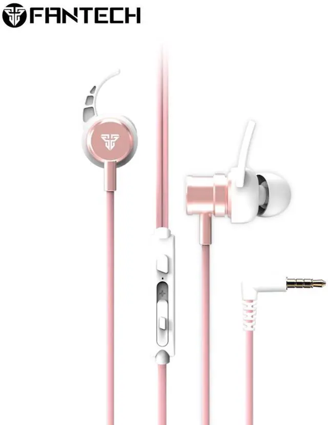 Main image of FANTECH TEG3 Wired Pink Earbuds,Tangled-free,Lnline Control,Magnetic Design,Built-in Microphone,Ergonomic FIt Design,Noise Isolation,Pink