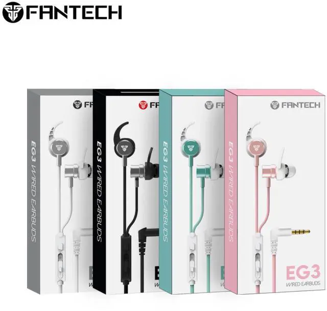 Alt view image 3 of 4 - FANTECH TEG3 Wired Pink Earbuds,Tangled-free,Lnline Control,Magnetic Design,Built-in Microphone,Ergonomic FIt Design,Noise Isolation,Pink
