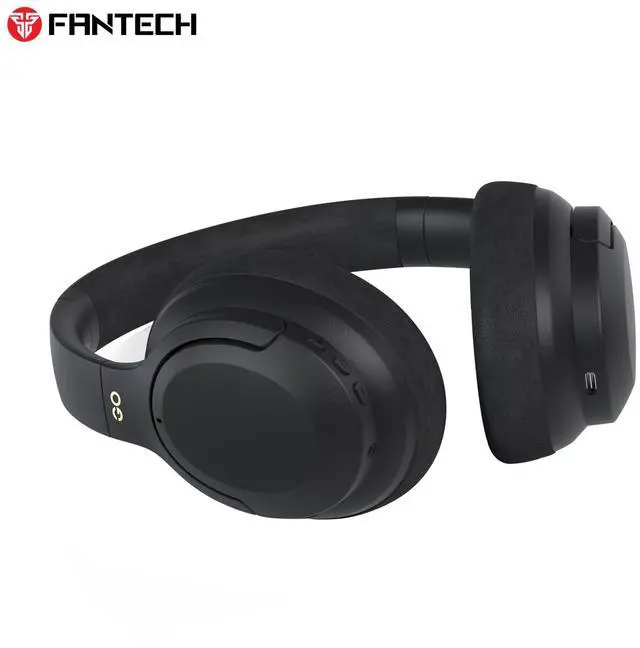 Alt view image 4 of 7 - FANTECH GO VIBE WH05A White ANC Wireless Headset,35Hours Playback Time,Active Noise Cancelling,Dual-Mode Connection,Lightweight Design,Multi-Device Connection,BT/3.5mm TRS ,Black