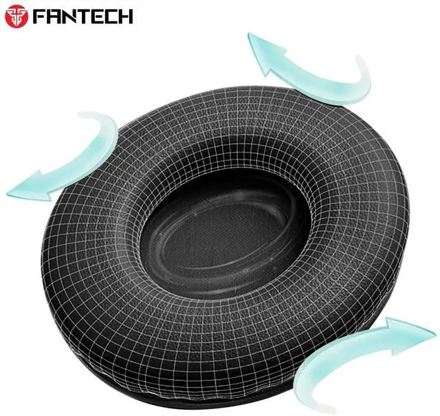 Alt view image 2 of 7 - FANTECH GO VIBE WH05A White ANC Wireless Headset,35Hours Playback Time,Active Noise Cancelling,Dual-Mode Connection,Lightweight Design,Multi-Device Connection,BT/3.5mm TRS ,Black