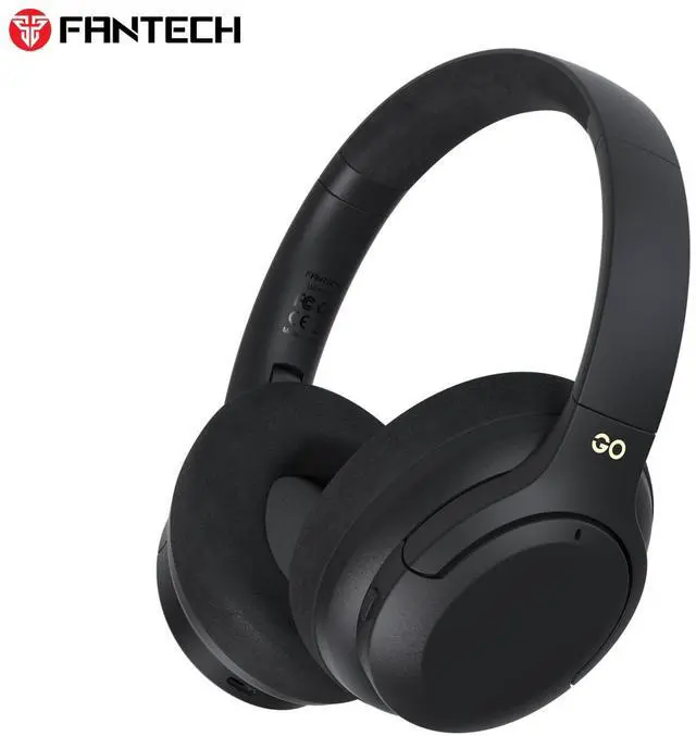 Alt view image 7 of 7 - FANTECH GO VIBE WH05A White ANC Wireless Headset,35Hours Playback Time,Active Noise Cancelling,Dual-Mode Connection,Lightweight Design,Multi-Device Connection,BT/3.5mm TRS ,Black