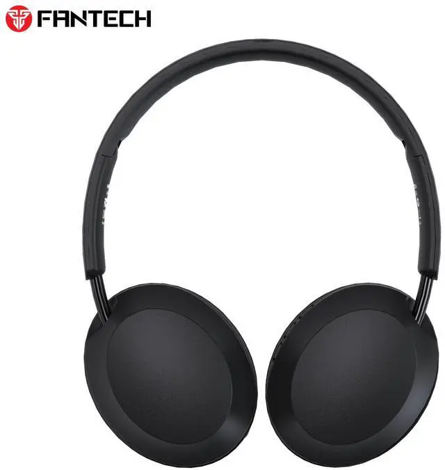 Alt view image 6 of 7 - FANTECH GO AIR WH02S Black Wireless Headset,13Hours Playback Time,40mm Tuned Drivers,Dual-Mode Connection,Lightweight Design,Noise Cancelling Microphone,BT/3.5mm TRS ,Black