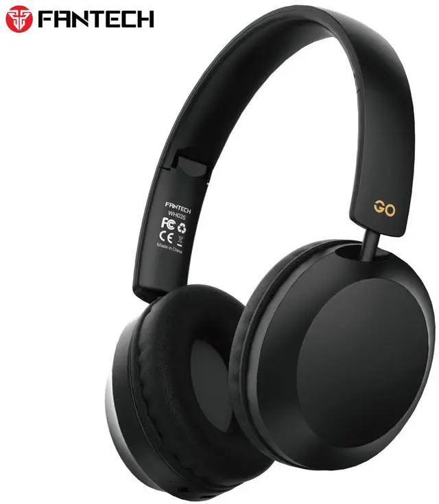 Main image of FANTECH GO AIR WH02S Black Wireless Headset,13Hours Playback Time,40mm Tuned Drivers,Dual-Mode Connection,Lightweight Design,Noise Cancelling Microphone,BT/3.5mm TRS ,Black