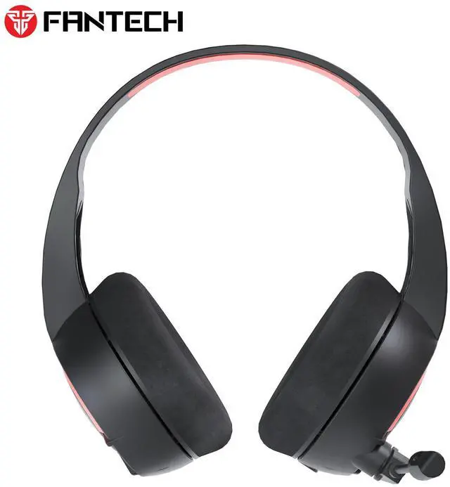 Alt view image 4 of 7 - FANTECH TONE II HQ56 Wired Gaming Headset,Lightweight Design,Foldable Microphone,40mm Tuned Drivers,3.5mm TRRS,Black