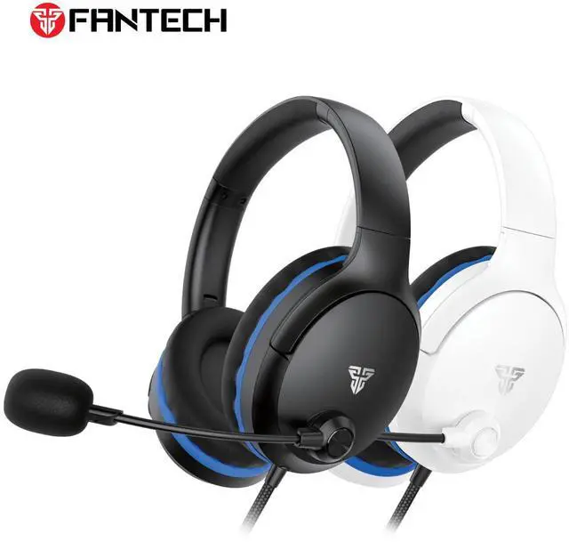 Alt view image 5 of 6 - FANTECH VALOR II MH89 White Multi Platform Gaming Headset,40mm Tuned Drivers,Noise Cancelling Microphone,Swivel Microphone,3.5mm TRRS jack,White