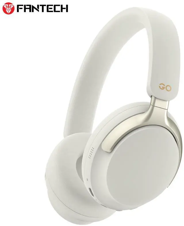 Alt view image 2 of 7 - FANTECH GO FLOW WH07A White ANC Wireless Headset,AI Noise Reduction35Hours Playback Time,Active Noise Cancelling,Dual-Mode Connection,Lightweight Design,Multi-Device Connection,BT/3.5mm TRS ,White