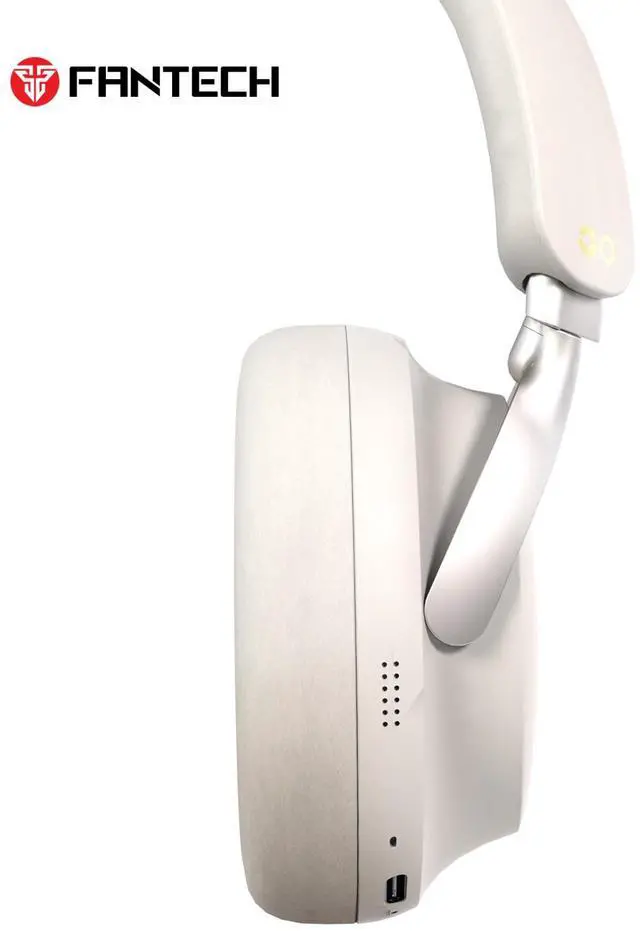 Alt view image 3 of 7 - FANTECH GO FLOW WH07A White ANC Wireless Headset,AI Noise Reduction35Hours Playback Time,Active Noise Cancelling,Dual-Mode Connection,Lightweight Design,Multi-Device Connection,BT/3.5mm TRS ,White