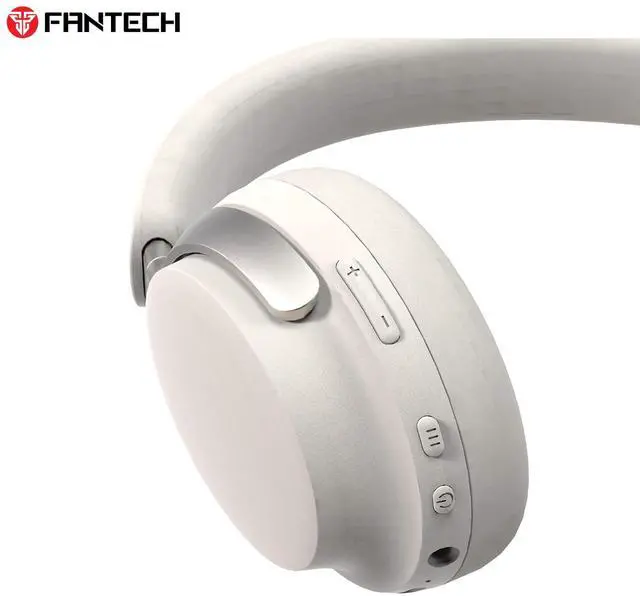 Alt view image 5 of 7 - FANTECH GO FLOW WH07A White ANC Wireless Headset,AI Noise Reduction35Hours Playback Time,Active Noise Cancelling,Dual-Mode Connection,Lightweight Design,Multi-Device Connection,BT/3.5mm TRS ,White