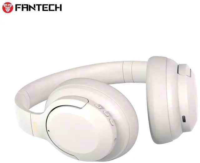Alt view image 7 of 7 - FANTECH GO VIBE WH05A Black ANC Wireless Headset,35Hours Playback Time,Active Noise Cancelling,Dual-Mode Connection,Lightweight Design,Multi-Device Connection,BT/3.5mm TRS ,White