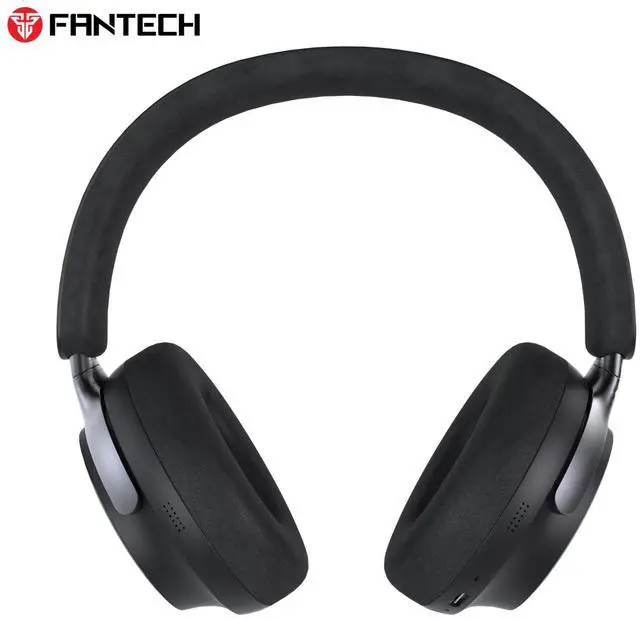 Alt view image 5 of 7 - FANTECH GO FLOW WH07A Black ANC Wireless Headset,AI Noise Reduction,35Hours Playback Time,Active Noise Cancelling,Dual-Mode Connection,Lightweight Design,Multi-Device Connection,BT/3.5mm TRS ,Black