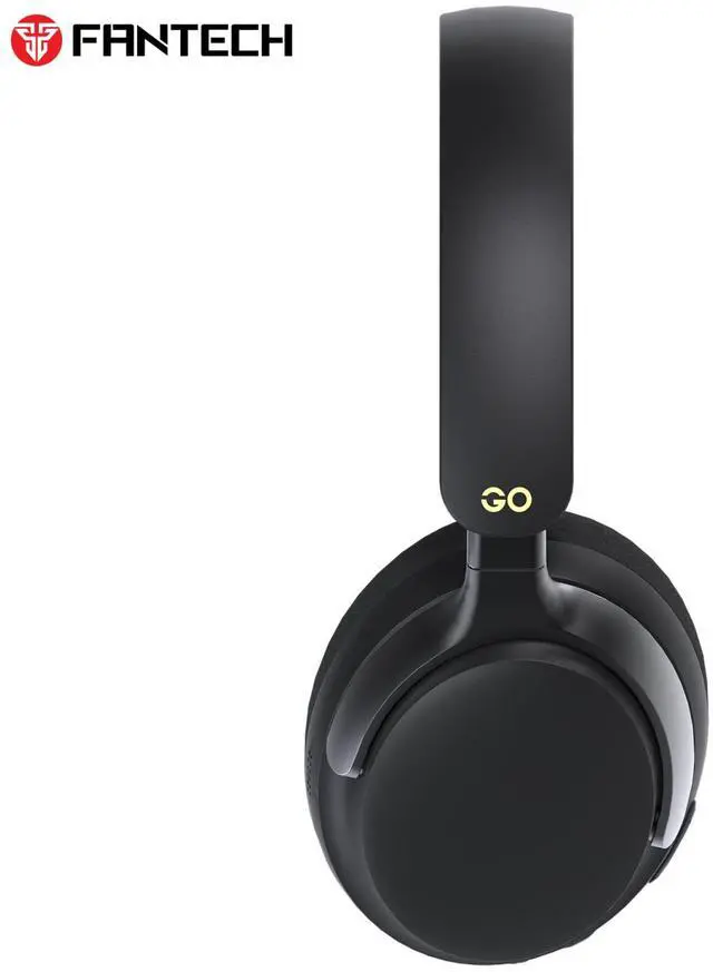 Alt view image 7 of 7 - FANTECH GO FLOW WH07A Black ANC Wireless Headset,AI Noise Reduction,35Hours Playback Time,Active Noise Cancelling,Dual-Mode Connection,Lightweight Design,Multi-Device Connection,BT/3.5mm TRS ,Black