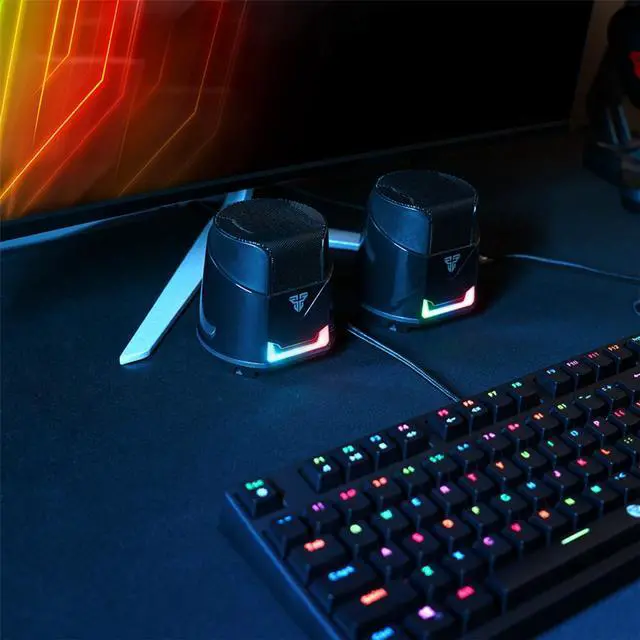 Alt view image 7 of 7 - FANTECH HELLSCREAM GS205 Wired RGB Gaming Speaker,Bass Responance Memerane,45MM Driver,360 Surround,USB+3.5mm Plug, Black