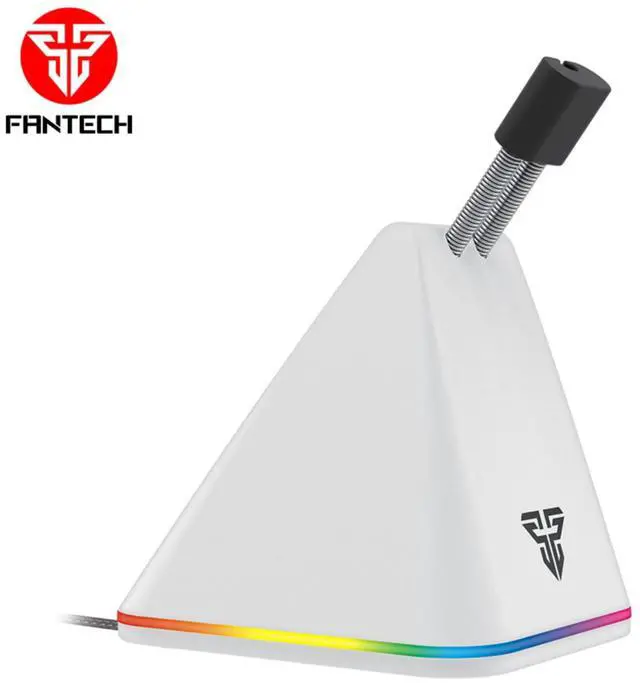 Main image of FANTECH MBR01 Mouse Bungee, 9 step adjustable,110mm-150mm with OLED Screen, RBG Control,Extreme Stability and - Rubber Clip Compatible,white