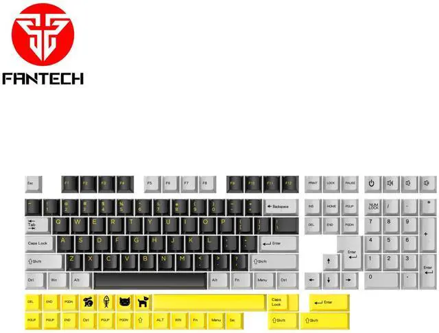 Main image of FANTECH Keycap Set Cherry Profile-Pet Double Shot,Dual-Shot Pbt Keycaps,Vibrant Utility