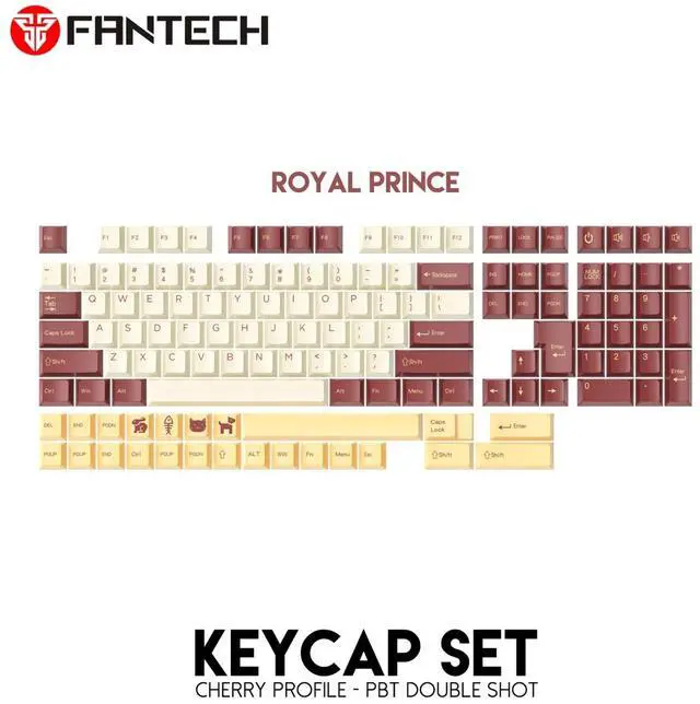 Alt view image 4 of 7 - FANTECH Keycap Set Cherry Profile-Pet Double Shot,Dual-Shot Pbt Keycaps,Royal Prince