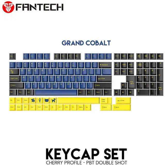 Alt view image 4 of 7 - FANTECH Keycap Set Cherry Profile-Pet Double Shot,Dual-Shot Pbt Keycaps,Grand Coblat