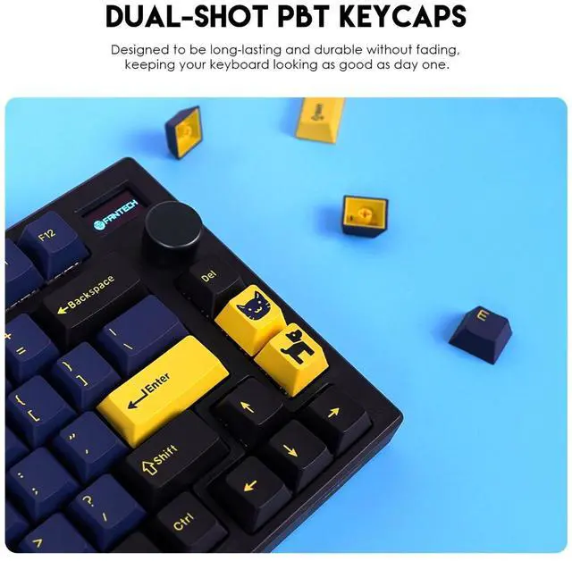 Alt view image 5 of 7 - FANTECH Keycap Set Cherry Profile-Pet Double Shot,Dual-Shot Pbt Keycaps,Grand Coblat