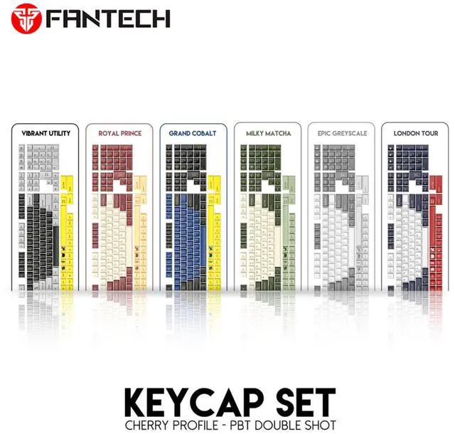 Alt view image 3 of 7 - FANTECH Keycap Set Cherry Profile-Pet Double Shot,Dual-Shot Pbt Keycaps,Grand Coblat