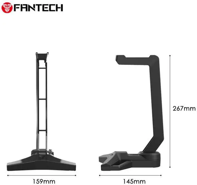 Alt view image 7 of 7 - FANTECH TOWER II AC304 Headset Stand,Durable Triangular Base,Added Weight For More Stabilization,Durable NON-SLIP Base,Black