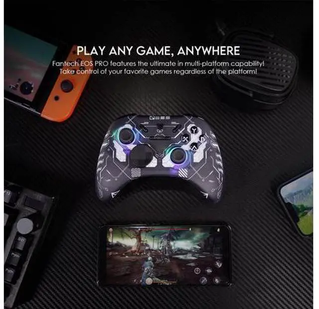 Alt view image 5 of 7 - FANTECH WGP15 EPSILON EOS PRO Wireless Multi-Platform Gamepad, Bluetooth/StrikeSpeed,Motion Sensor,Hall effect,Black