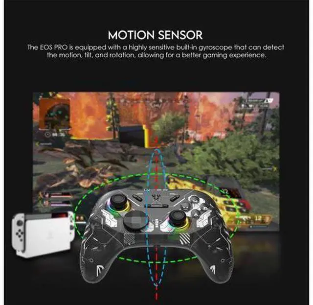 Alt view image 6 of 7 - FANTECH WGP15 EPSILON EOS PRO Wireless Multi-Platform Gamepad, Bluetooth/StrikeSpeed,Motion Sensor,Hall effect,Black