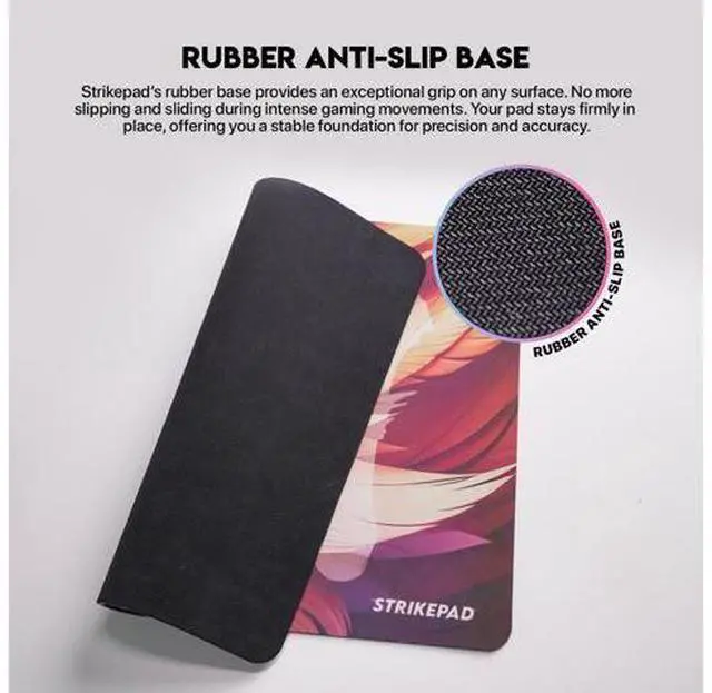 Alt view image 5 of 7 - Fantech STRIKEPAD MST491,Holographic Design, Herringbone Rubber Base, Liquid Resistant Surface (49cm × 42cm), Blue