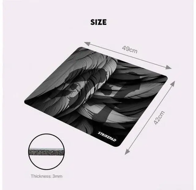 Alt view image 3 of 7 - Fantech STRIKEPAD MST491,Holographic Design, Herringbone Rubber Base, Liquid Resistant Surface (49cm × 42cm), Black