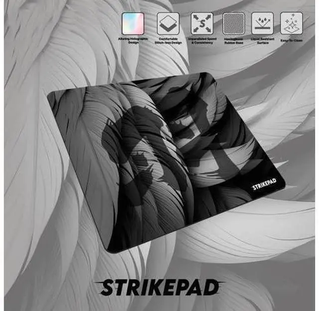 Main image of Fantech STRIKEPAD MST491,Holographic Design, Herringbone Rubber Base, Liquid Resistant Surface (49cm × 42cm), Black