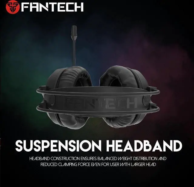 Alt view image 3 of 7 - FANTECH CHIEF II HG20 Gaming Headset with noise cancellation Headphone, SUSPENSION HEADBAND, USB+3.5mm Plug Type, Black