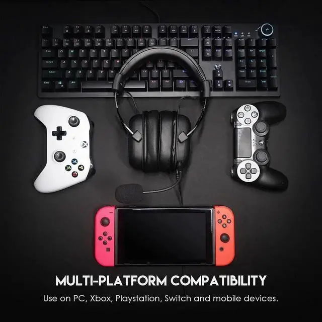 Alt view image 7 of 7 - FANTECH Sonata MH90 Multi Platform Gaming Headset with Noise Canceling Microphone, 53mm Driver Headphone for PC, Lightweight and comfortable, Black