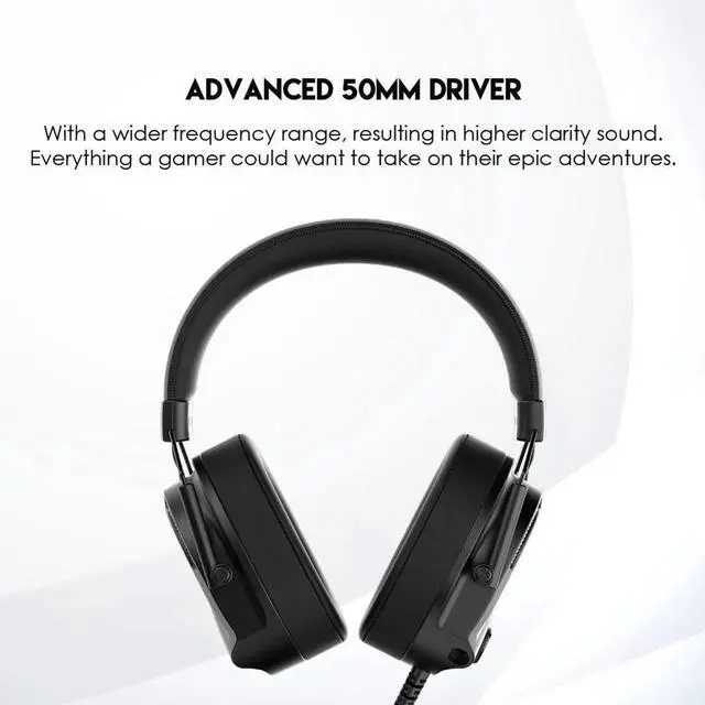 Alt view image 3 of 7 - FANTECH ALTO MH91 Multi-platform Gaming Headset, with Detachable Microphone Headphone, with 3.5mm Plug 50mm Drivers, Black