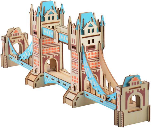 3D Woodcraft Assembly Western Architecture Kit Model Building Toy for 