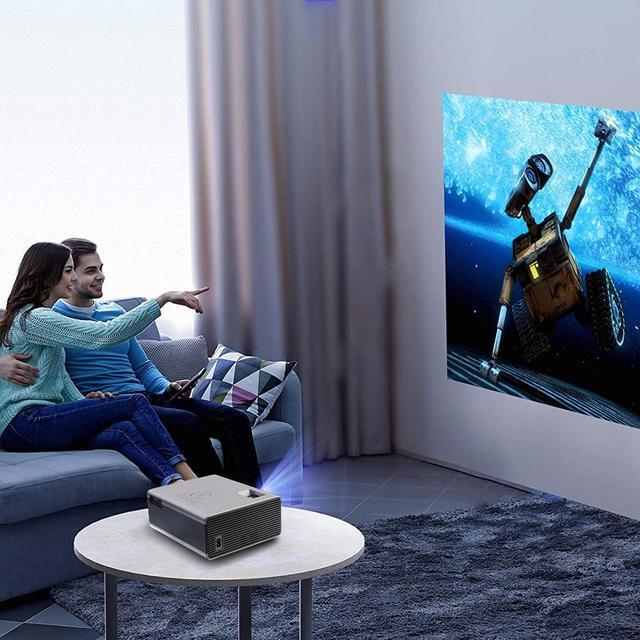 Alt view image 2 of 7 - Portable Projector 720P Native, 3500 Lumens Mini Home Theatre Projector, Full HD 1080P Supported, 130” Display with Phone, Tablet, TV Stick, HDMI, USB, VGA for Home Entertainment Outdoor Movie …