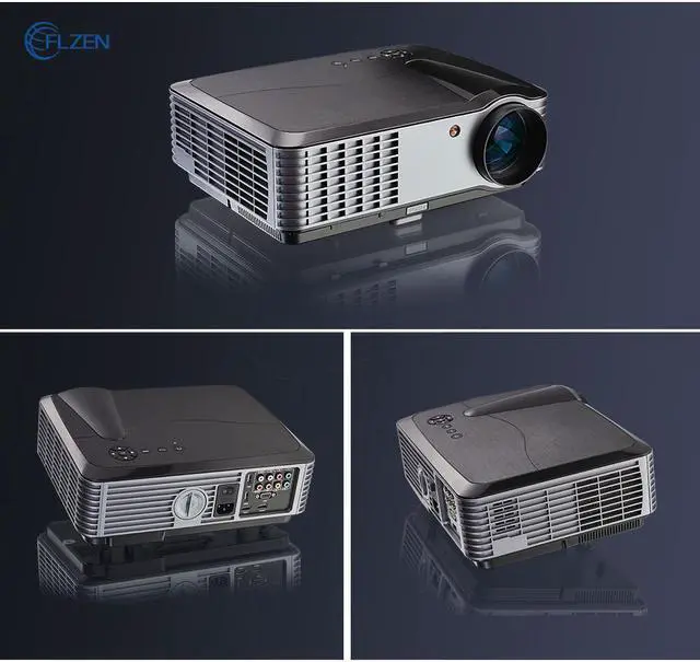 Alt view image 7 of 7 - 1080P Home Projector Projector , 5000 Lumens LED Video Projector, 300" and 4K Supported, Compatible with Phone ,Tablet, TV Stick , Dual Speakers, HDMI, USB, VGA