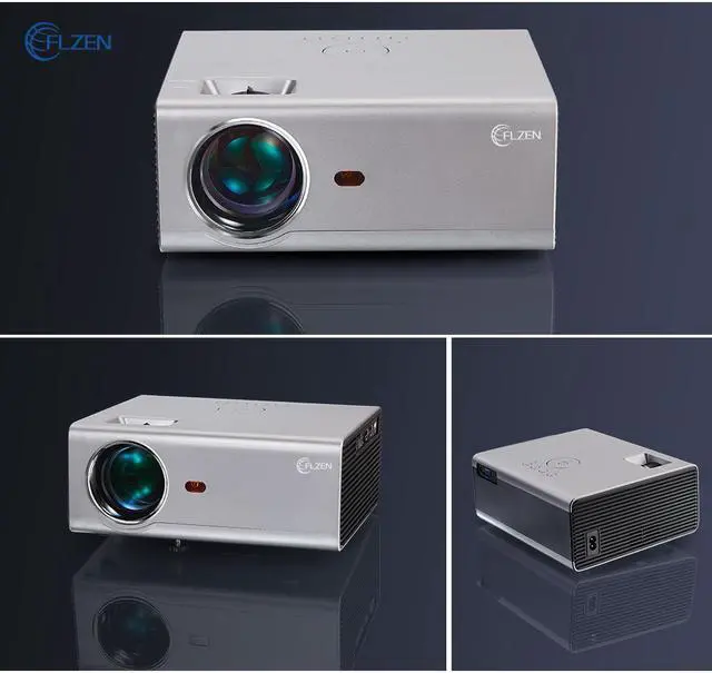 Alt view image 7 of 7 - Portable Projector, WiFi Projectors with Bluetooth, Side Projection and 130” Display Supported, 1080P 4K Compatible with Phone, PC, TV Stick, PS4, HDMI / USB/ VGA/ AV, for Home Theater Gaming Sports