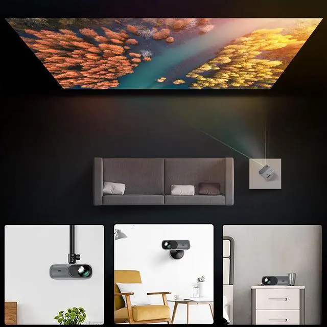 Alt view image 6 of 7 - TROISC Mini Home Theater Projector 1080P FULL HD WIFI Bluetooth Hotspot Auto Vertical Keystone 4D Correction 9000 LM Screen Mirroring/Casting with Android iOS Mac OS Windows devices