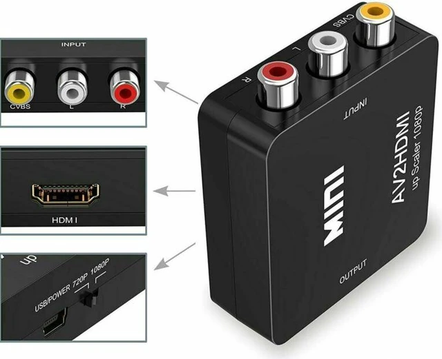 Alt view image 5 of 7 - New AV to HDMI Converter For HDTV 1080P PS2 PS3 SKY 720P RCA Composite Adapter