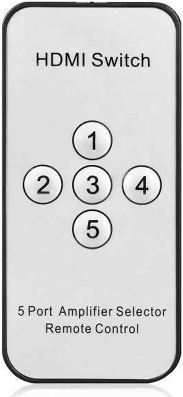 Alt view image 2 of 7 - HDMI Switcher 5 Cut 1 Hd Security Video Switcher 5 In 1 Out With Remote Control