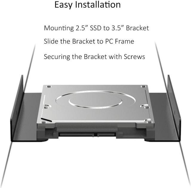 Alt view image 5 of 7 - GLOTRENDS 2.5 to 3.5 Inch SSD HDD Holder Metal Mounting Bracket (2 packs)